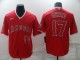 MLB Los Angeles Angels #17 Ohtani Red Game Nike Jersey