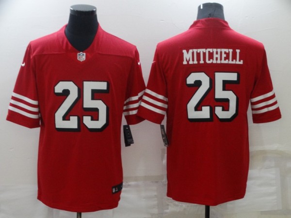 Men's San Francisco 49ers #25 Mitchell Red Color Rush Limited Jersey