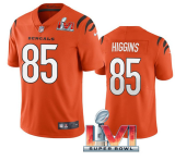 Men's Cincinnati Bengals #85 Tee Higgins Orange 2022 Super Bowl LVI Vapor Limited Jersey