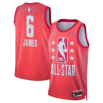 NBA Los Angeles Lakers 2022 All-Star #6 Lebron James Maroon Jersey
