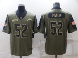 Men's Men's Los Angeles Chargers #52 Khalil Mack Olive Salute To Service Limited Jersey