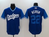 MLB Los Angeles Dodgers #22 Kershaw Blue Game Jersey
