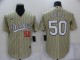 MLB Los Angeles Dodgers #50 Mookie Betts Cream Jersey