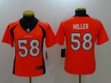 Women Nike Denver Broncos #58 Miller Orange 2017 Vapor Untouchable Jersey