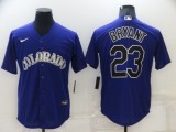 MLB Colorado Rockies #23 Bryant Purple Nike Game Jersey