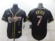 Men's Los Angeles Dodgers #7 Julio Urias Black Golden Flex Elite Jersey