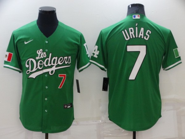 MLB Los Angeles Dodgers #7 Julio Urias Green Game Jersey