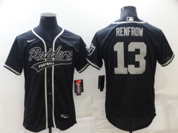 Men's Las Vegas Raiders #13 Hunter Renfrow Black Flex Base Elite Jersey