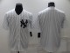 MLB New York Yankees Blank White Throwback Nike Jersey
