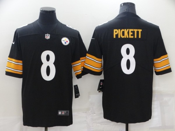 Men's Pittsburgh Steelers #8 Kenny Pickett 2022 Black Vapor Untouchable Limited Jersey