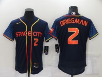 MLB Houston Astros #2 Alex Bregman 2022 Navy City Connect Flex Elite Jersey