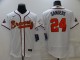 MLB Atlanta Braves #24 Deion Sanders 2022 White/Gold World Series Champions Program Flex Elite Jersey