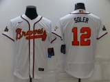 MLB Atlanta Braves #12 Jorge Soler 2022 White/Gold World Series Champions Program Flex Elite Jersey