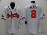 MLB Atlanta Braves #2 Albies 2022 White/Gold World Series Champions Program Jersey