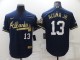 MLB Atlanta Braves #13 Ronald Acuña Jr.  Navy/Gold Game Nike Jersey