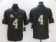 Men's Cleveland Browns #4 Deshaun Watson Black Salute To Service Limited Jersey