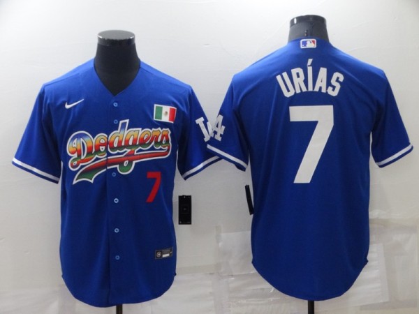 MLB Los Angeles Dodgers #7 Julio Urias Blue Game Jersey