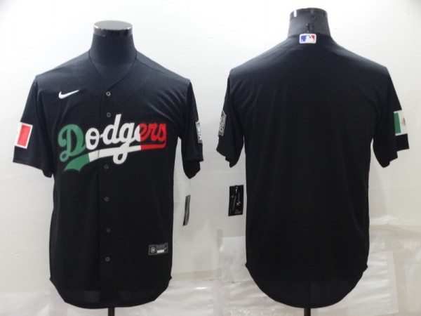 MLB Los Angeles Dodgers Blank Black Game Jersey