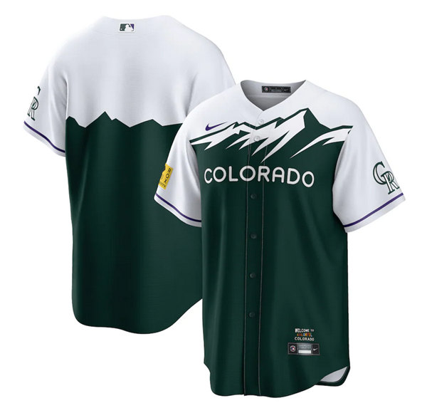MLB Colorado Rockies Blank Green 2022 City Connect Jersey