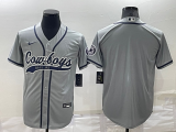 Men's Dallas Cowboys Blank Grey Baseball Nike Jersey