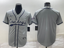 Men's Dallas Cowboys Blank Grey Baseball Nike Jersey