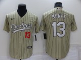 MLB Los Angeles Dodgers #13 Muncy Cream Jersey