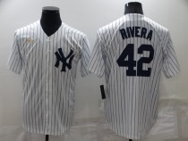 MLB New York Yankees #42 Rivera White Nike Game Jersey