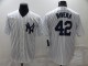 MLB New York Yankees #42 Rivera White Nike Game Jersey
