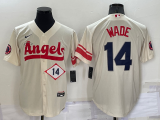 MLB Los Angeles Angels #14 Tyler Wade Cream 2022 City Connect Jersey