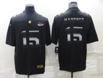 Men's Kansas City Chiefs #15 Patrick Mahomes Black Shadow Limited Jersey