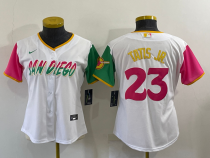 Women MLB San Diego Padres #23 Fernando Tatis Jr. White 2022 City Connect Jersey