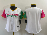 Women MLB San Diego Padres Blank White 2022 City Connect Jersey
