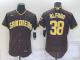 MLB San Diego Padres #38 Jorge Alfaro Brown Flex Base Elite Jersey