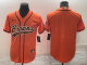Men's Cleveland Browns Blank Orange Baseball Nike Jersey