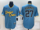 MLB Milwaukee Brewers #27 Adames 2022 Powder Blue City Connect Jersey