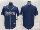 Men's Dallas Cowboys Blank Blue Baseball Nike Jersey