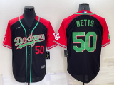 MLB Los Angeles Dodgers #50 Mookie Betts Black Throwback Jersey