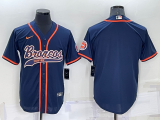 Men's Denver Broncos Blank Blue Baseball Nike Jersey