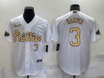 MLB Philadelphia Phillies Blue #3 Harper 2022 All-Star White Jersey