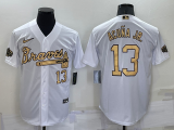 MLB Atlanta Braves #13 Ronald Acuña Jr. White 2022 All-Star Jersey