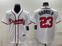 MLB Atlanta Braves #23 Harris II White Game Nike Jersey