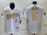 MLB Los Angeles Dodgers #6 Turner 2022 White City Connect Jersey
