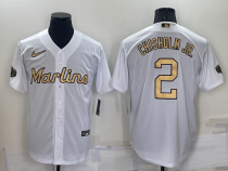 MLB Miami Marlins #2 Jazz Chisholm Jr. Charcoal 2022 All-Star Jersey