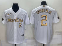 MLB Miami Marlins #2 Jazz Chisholm Jr. Charcoal 2022 All-Star Jersey