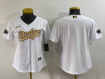 Women MLB Los Angeles Dodgers Blank 2022 White City Connect Jersey