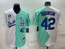 MLB Los Angeles Dodgers #42 Jackie Robinson White/Green 2022 All-Star Jersey