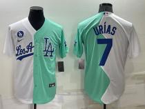 MLB Los Angeles Dodgers #7 Julio Urias White/Green 2022 All-Star Jersey
