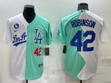 MLB Los Angeles Dodgers #42 Jackie Robinson White/Green 2022 All-Star Jersey