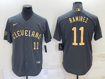 MLB Cleveland Guardians #11 José Ramírez Charcoal 2022 All-Star Jersey