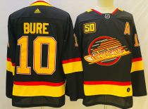 Men's NHL Vancouver Canucks #40 Bure Black Adidas Jersey